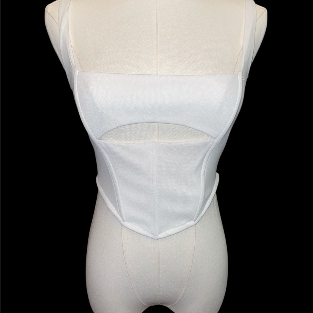 Chic White Bustier Top
